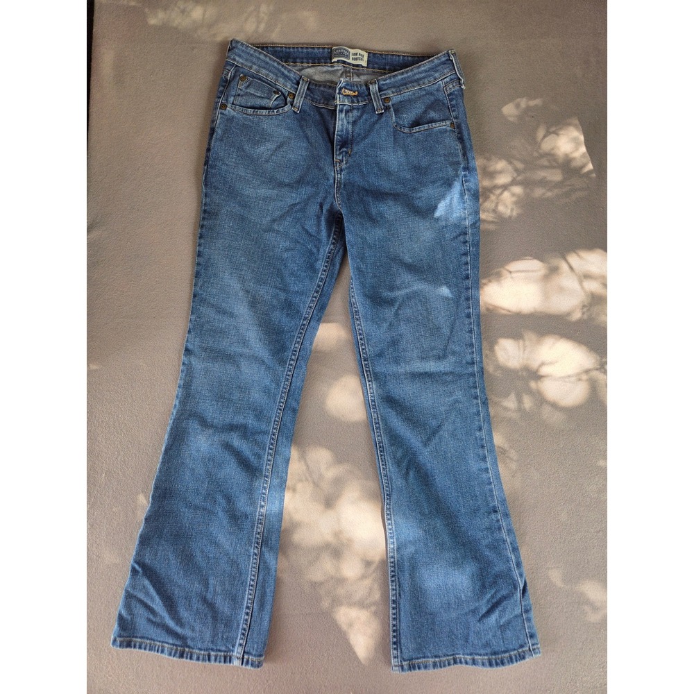 Signature by Levi Strauss & Co Womens Low Rise Bootcut Jeans Blue Size 8 S/C